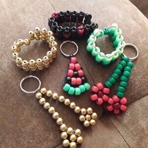 3 kids sets: bracelets and matching keychains .Price for 3 sets